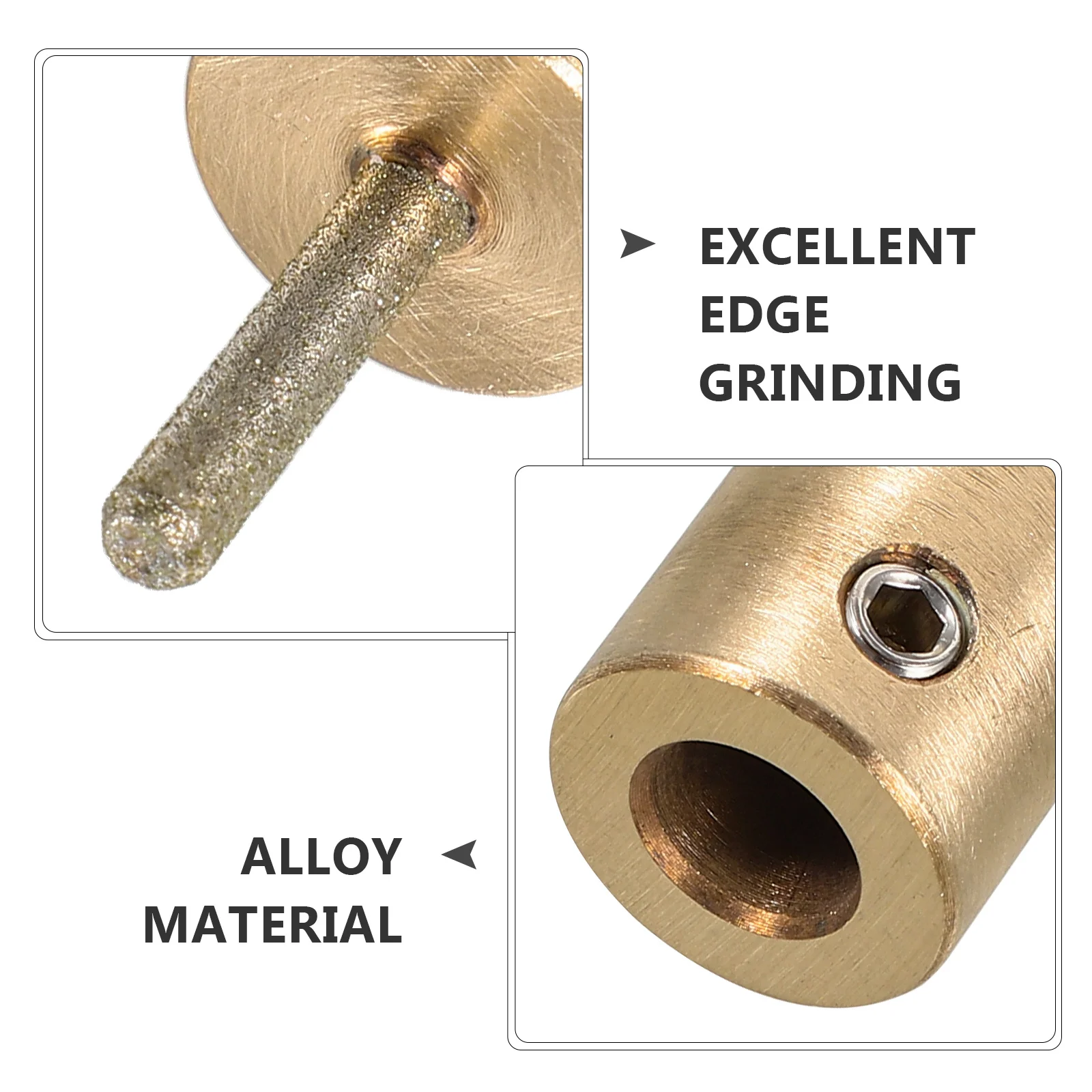 

1 set 1 Set Grinding Wheel Sturdy Alloy Grinder Glass Abrasive Tool Bit For Glass Ceramics Resin Edge Polishing Tool Accessory