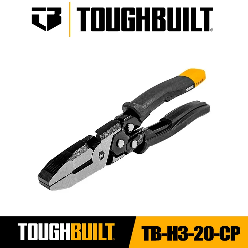 TOUGHBUILT TB-H3-20-CP 8-inch Labor-saving Wire Cutters with Reset Spring Hand Tools Toughbuilt Pliers Accessories