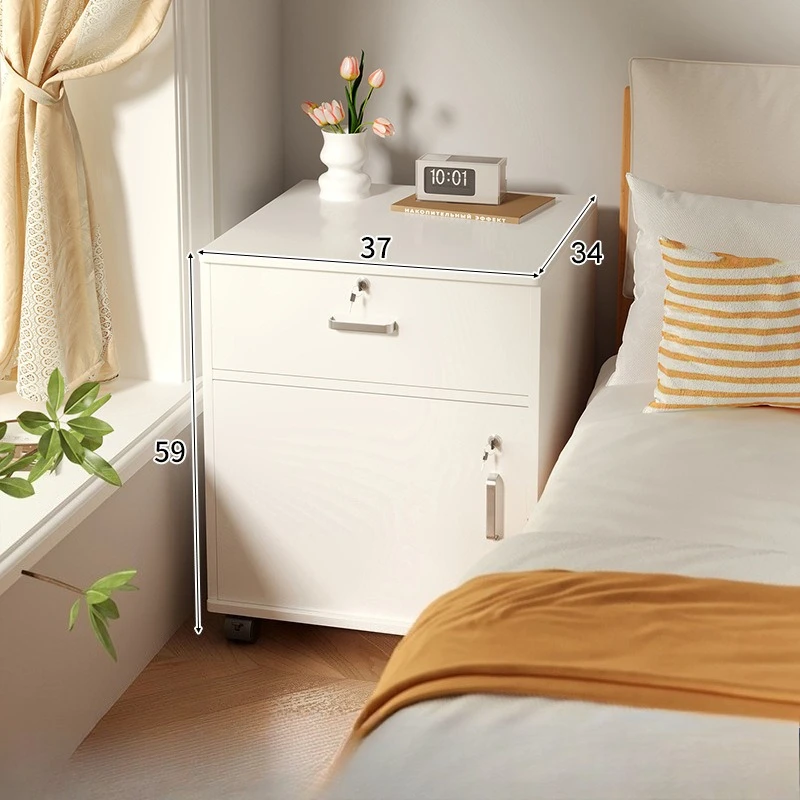 Multi-functional Bedside cabinet simple with lock removable multi-functional storage rack low cabinet bedside cabinet