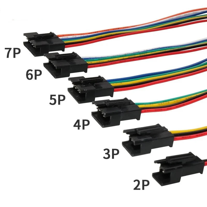 5/10pairs JST LED Connectors 2pin 3pin 4pin 5pin 6pin,Male And Female Connector for 3528 5050 RGB RGBW RGBWW LED Strip light