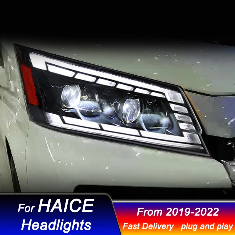 Car styling Headlights For Toyota HIACE 19-22 new style LED Head Lamp Upgrade DRL Dynamic Signal Lamp Front light Assembly