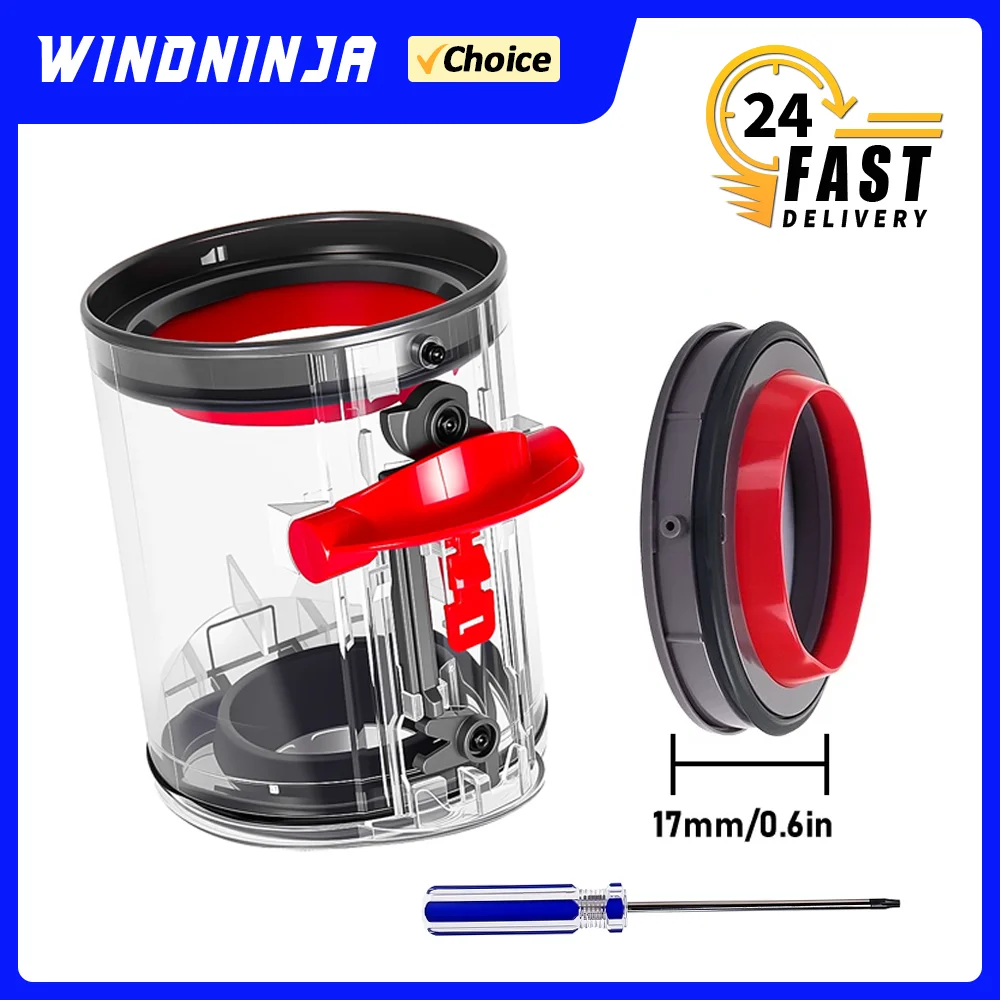 Staubbehälter-Dichtungsring für Dyson V10 Digital Slim V12 Detect Slim SV18 SV20 Akku-Staubsauger, obere feste Teile des Behälters