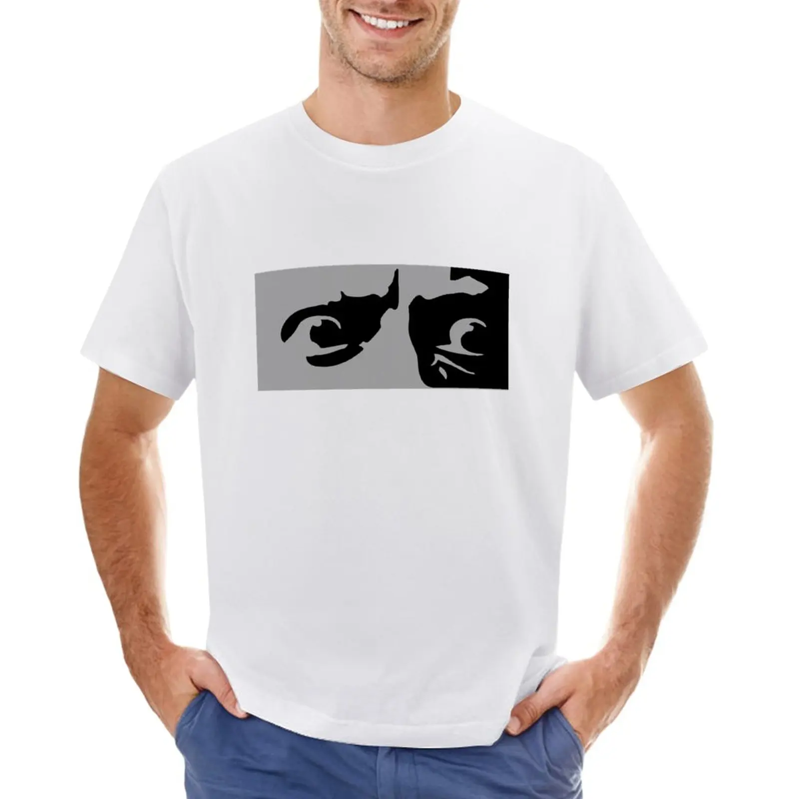 

Shocked Eyes T-Shirt anime clothes oversized summer top mens plain t shirts