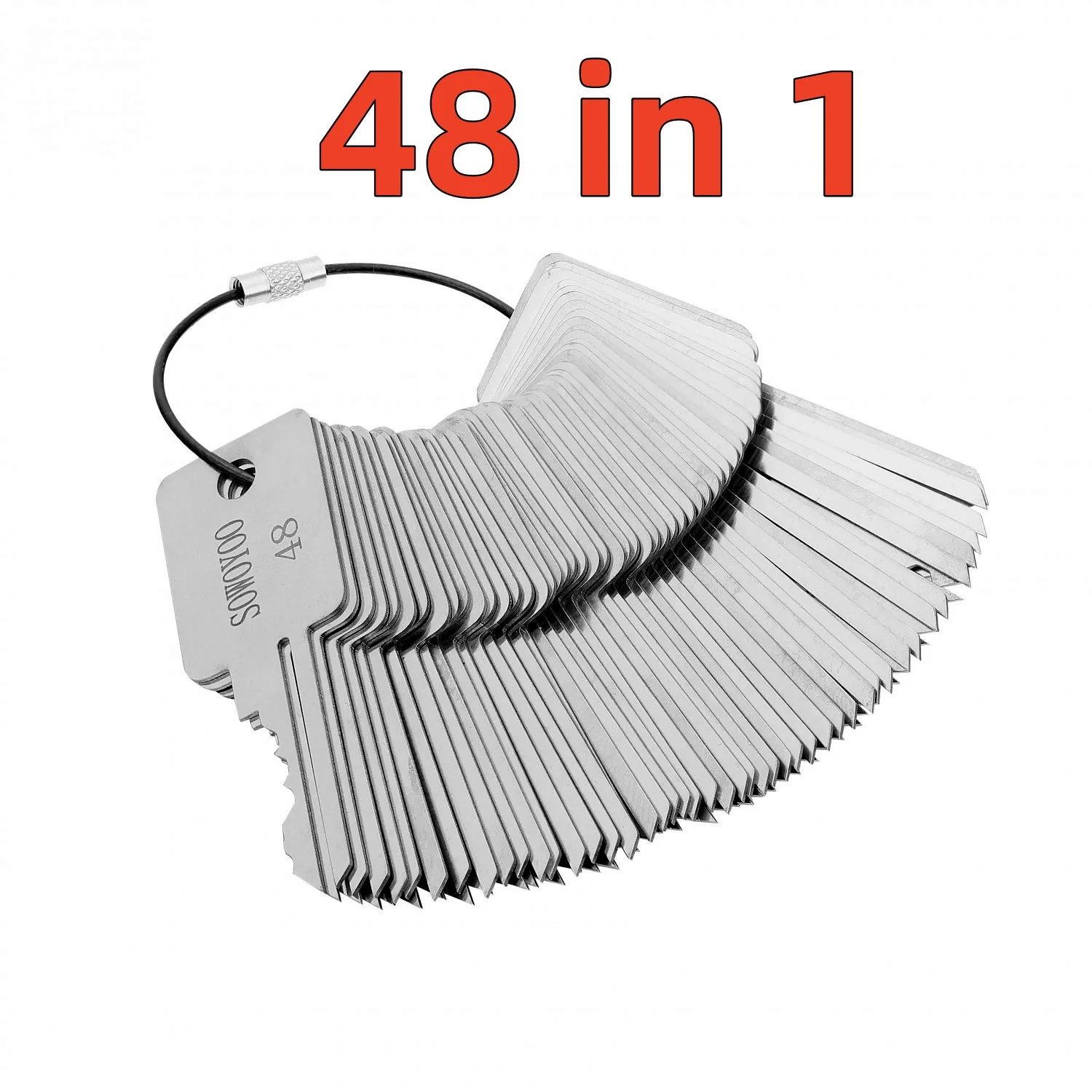 48pcs/lot Universal Lock Key Set For PadLock Repairing Tools Locksmith Lock Opener Tools