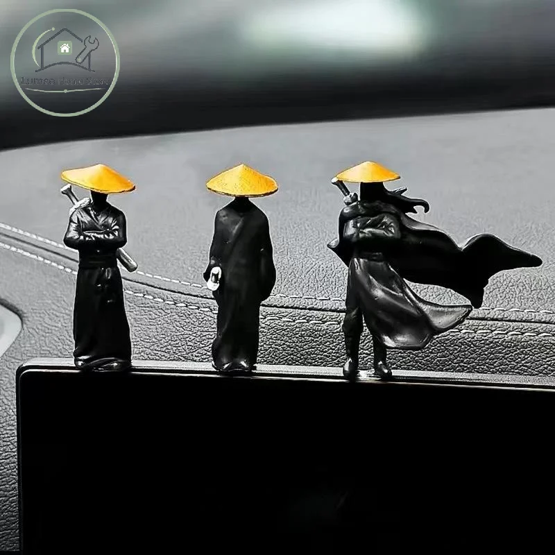 Resin Mini Ancient Swordsman Figurines 30/50mm Samurai Warrior Decor Unique Art Collectible Gift for Japanese Culture Lovers
