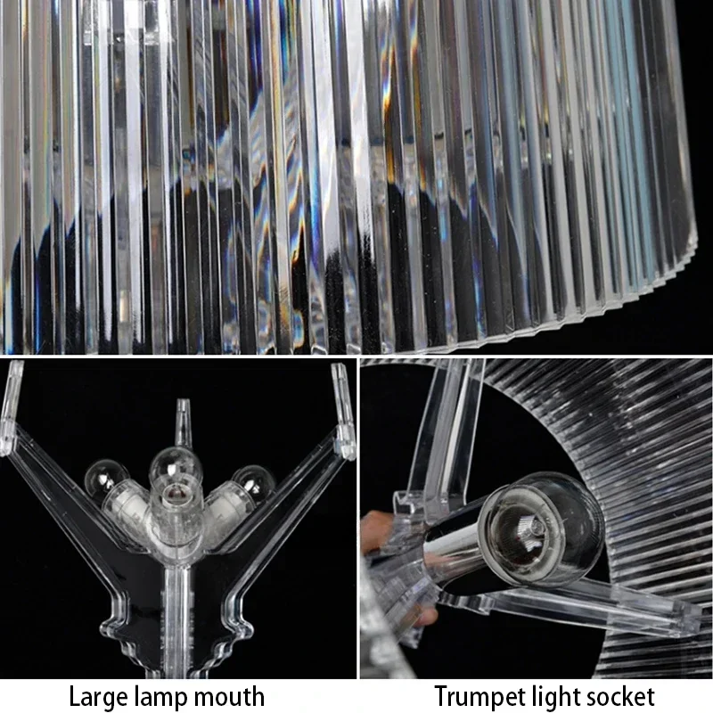 SANDYHA Nordic Tischlampe LED Acryl Lampara Mesita De Noche Dormitorio Stehleuchte für Schlafzimmer Arbeitszimmer Beleuchtungskörper Dekor