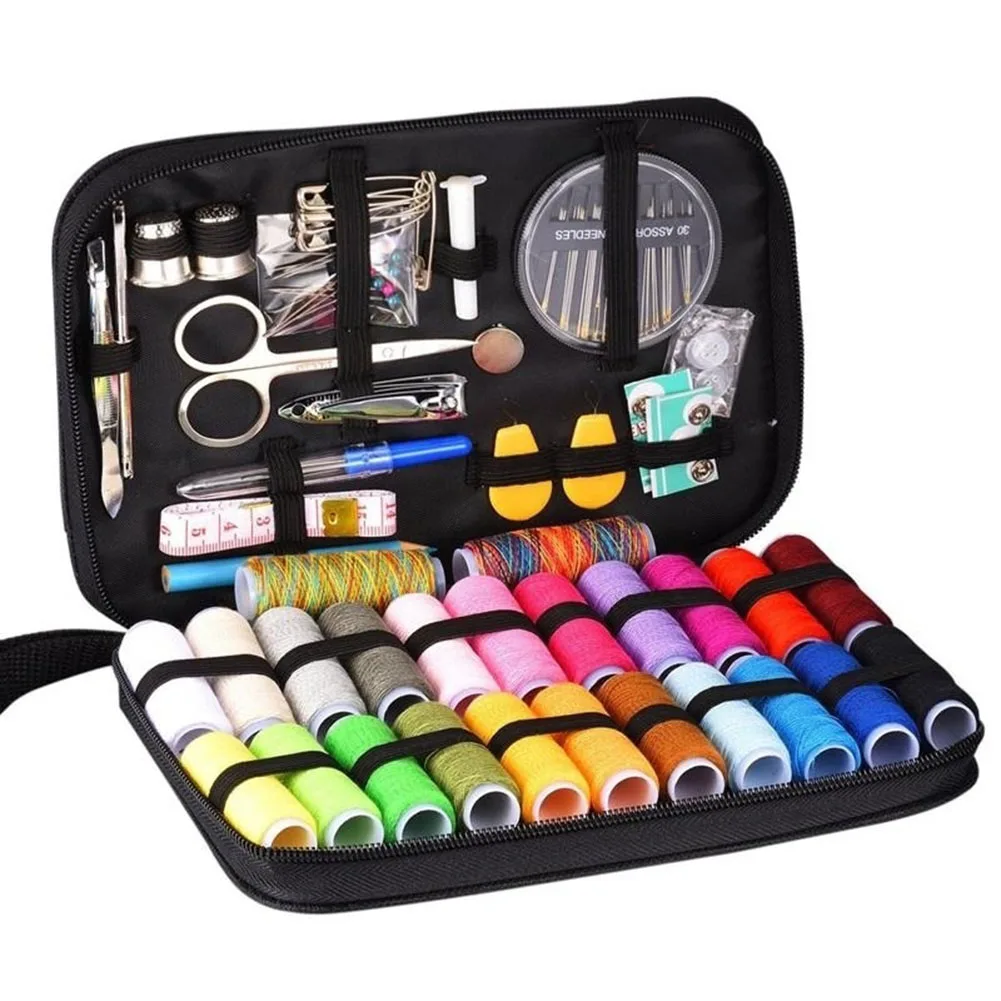 

98 Pcs Travel Home Sewing Kit Needle Thread Tape Scissor Set Mini Size Handcraft