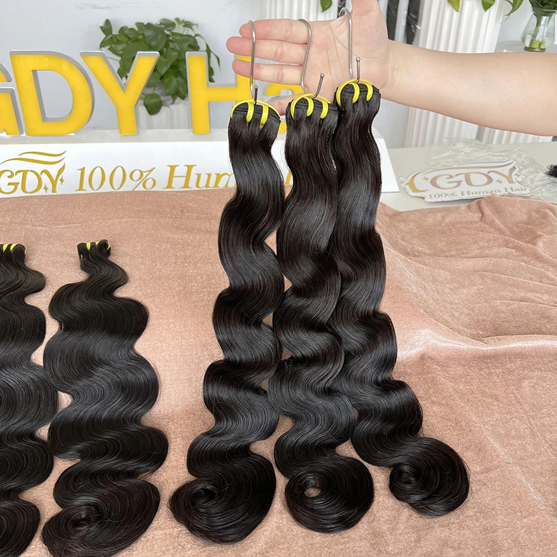 Super Double Drawn Body Wave Bundles, Cabelo humano, Cabelo Natural Virgem, Weave Bundles, Encaracolado, 15A, 1 Pc, 2 Pcs, 3 Pcs, 4 Pcs