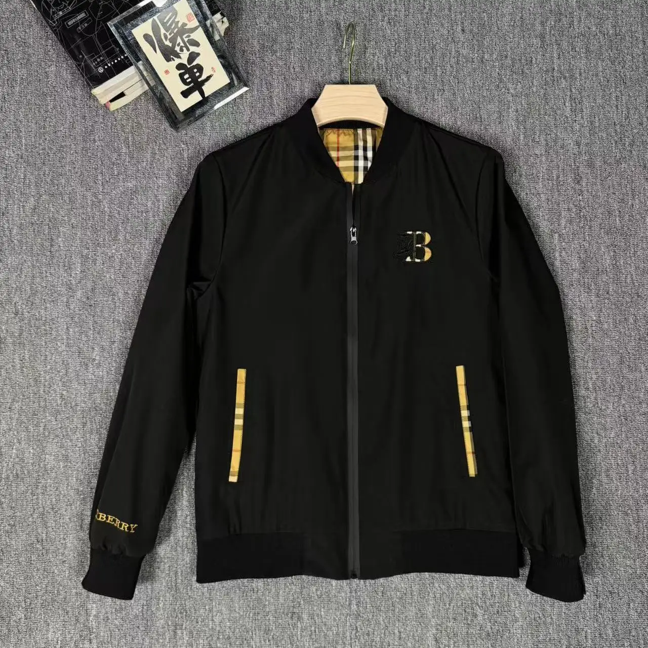 

Весенняя новая мужская куртка с нашивкой с бейсбольным воротником — молодежная трендовая куртка, тонкая и повседневная