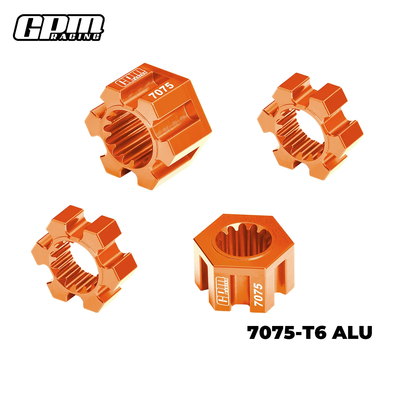 7075 Legering 24 mm wielzeskantnaven TRAXXAS 1/6 Funco Pro 2WD Sand 8S 10954 7756