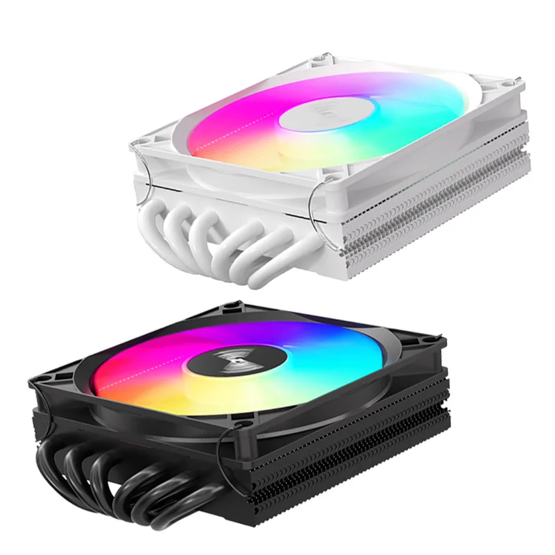 TEUCER enfriador de CPU de baja presión de perfil 45mm 6 tubos de calor ARGB disipador de calor LGA1700/115X/2011/2066 AM5 ITX radiador para juegos