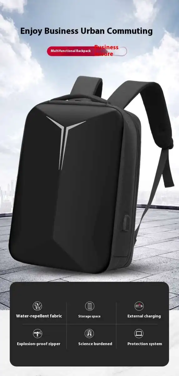 Business Commuting Men's Backpack With High-end Feel Large Capacity Fashionable Backpack Travel Backpack Computer Bag Waterproof Backpack_voghion.com
