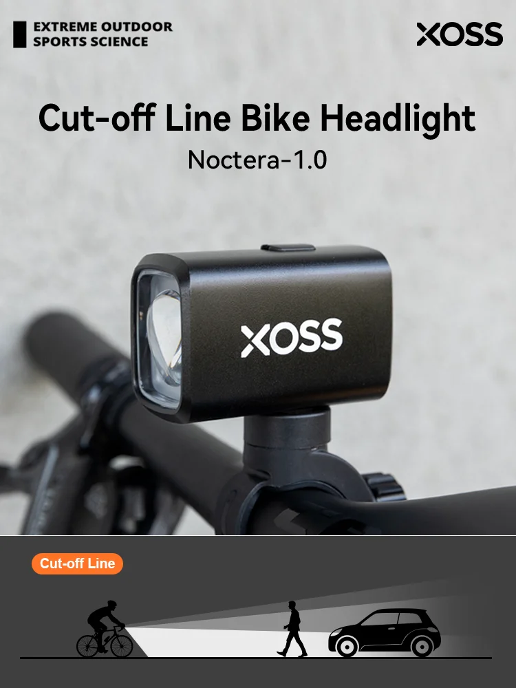 

XOSS Noctera-1.0 Bike Headlight Cutoff Line 1000 Lm Waterproof Rechargeable Ultra Bright Bicycle Front Lamp MTB Flashlight