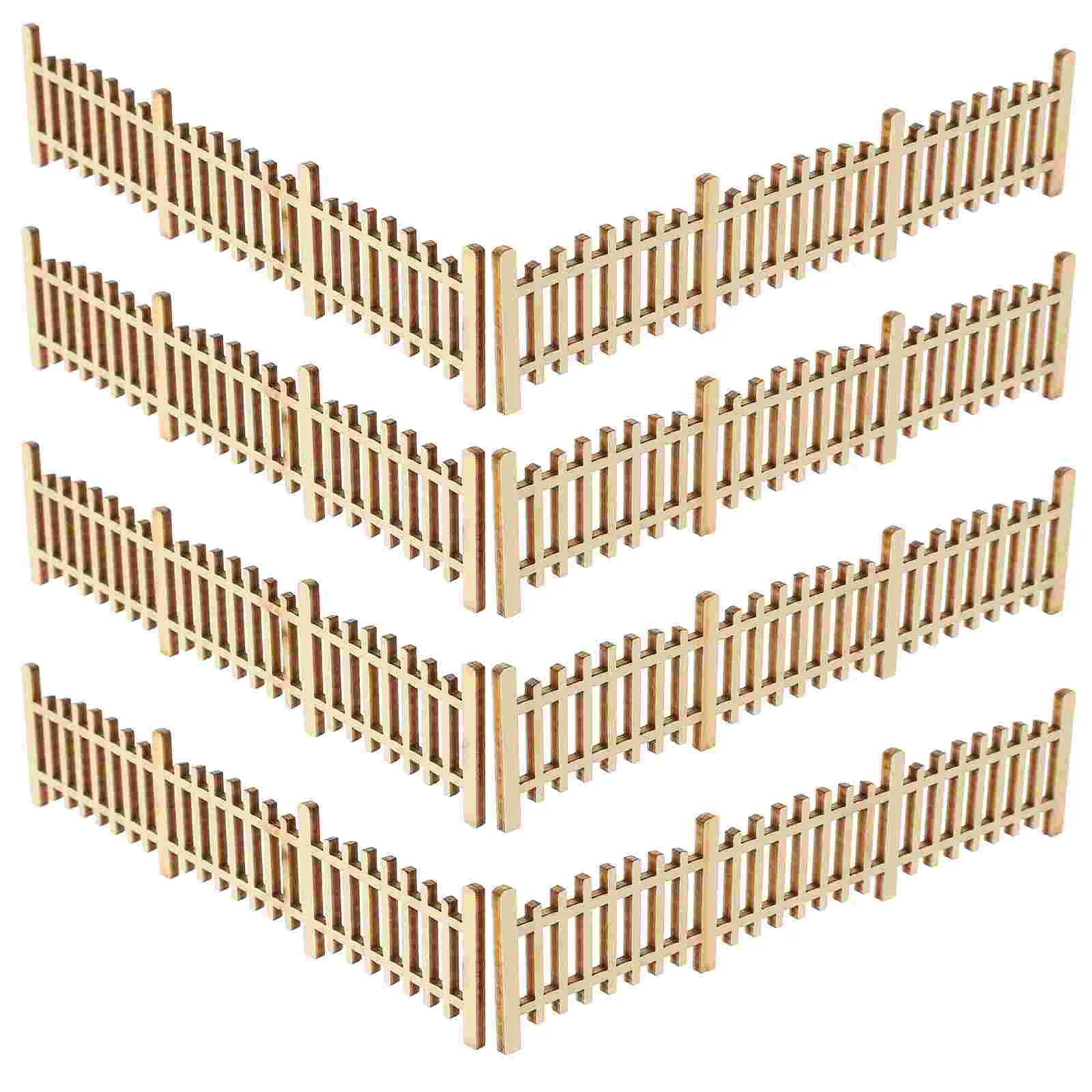 8 Pcs Hand-assembled Sandbox Architectural Model Railings Plant Decor Accessories