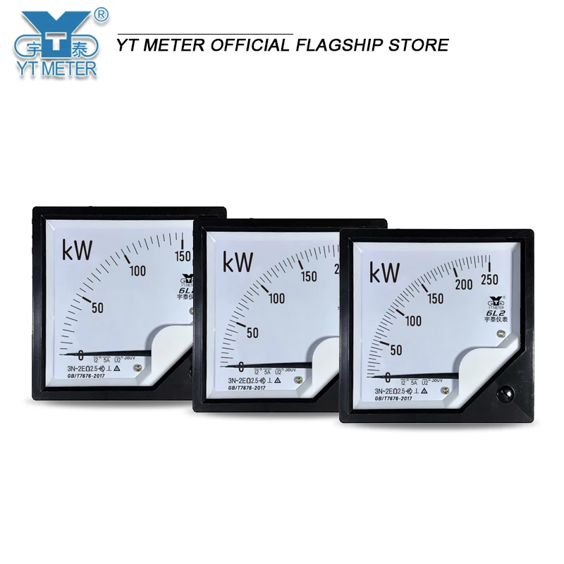 6L2 split three-phase active kilowatt meter 380V with 50kw 100kw 200kw1MW belt converter 80mm