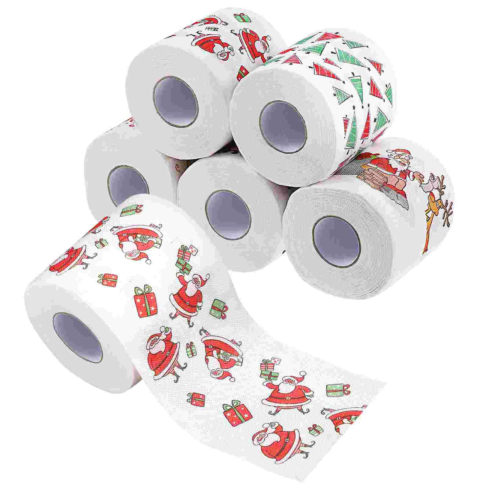 

Holiday Christmas Toilet Paper Decor Party Napkins Body Tissue Bathroom Decorations