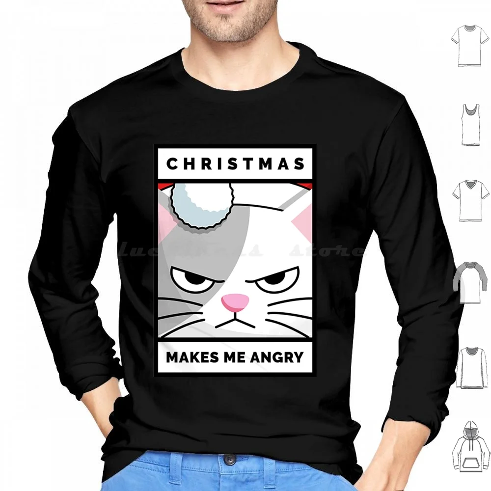 Christmas Makes Me Angry Hoodies Long Sleeve Christmas Christmas Decorations Christmas Is Coming Christmas Time Family
