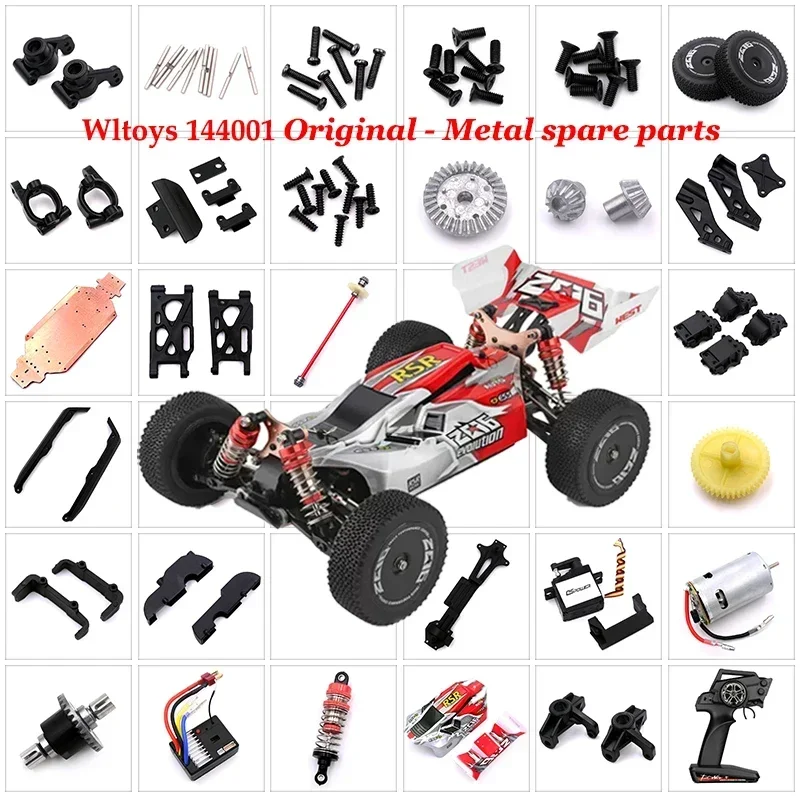 RC Parts WLtoys 144001 1/14 RC Car Spare Parts Car Servo Receiver Motor/Swing Arm/Car Body Shell Cover  Car Accessories