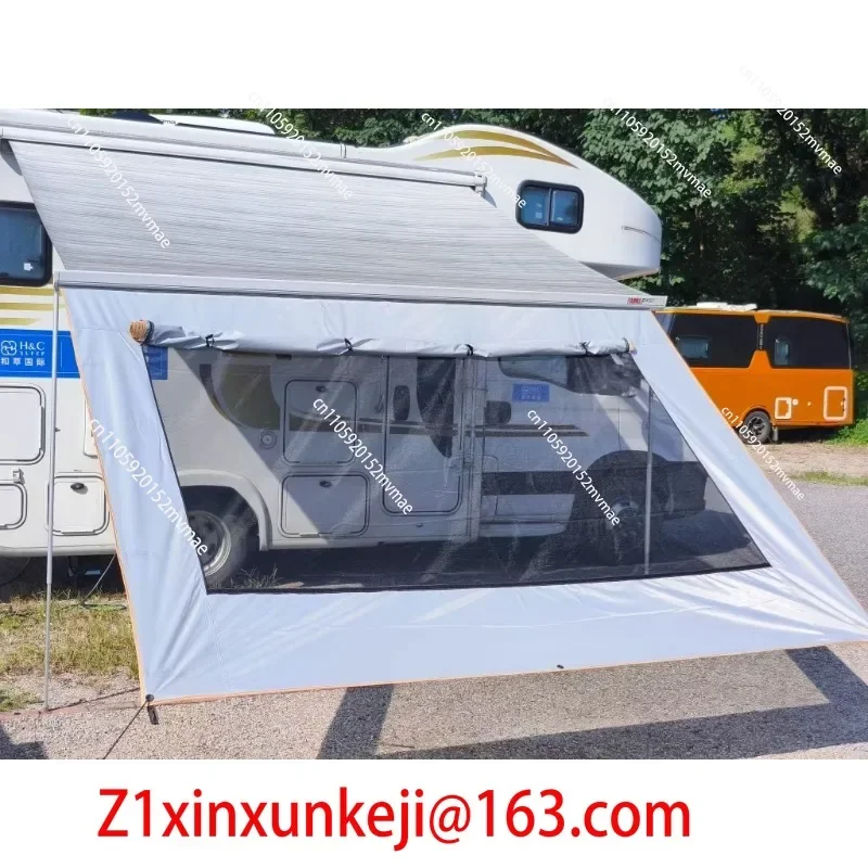 RV Off-road Vehicle Expansion Edge Cloth, Side Tent Fence Cloth, RV Sunshade  （The struts are not included）