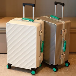 2024 New Aluminium Frame 26 inch Large Size Luggage 20 inch Boarding Box Mute Universal Wheel 22/24‘’ PC Cabin Suitcase