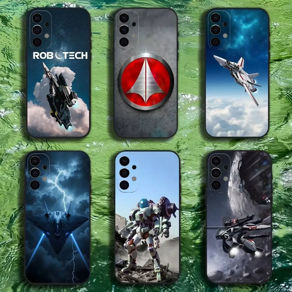 

R-Robotech Macross Phone Case For Samsung S25,S24,S21,S22,S23,S30,Ultra,S20,Plus,Fe,Lite,Note,10,9,5G Black Cover