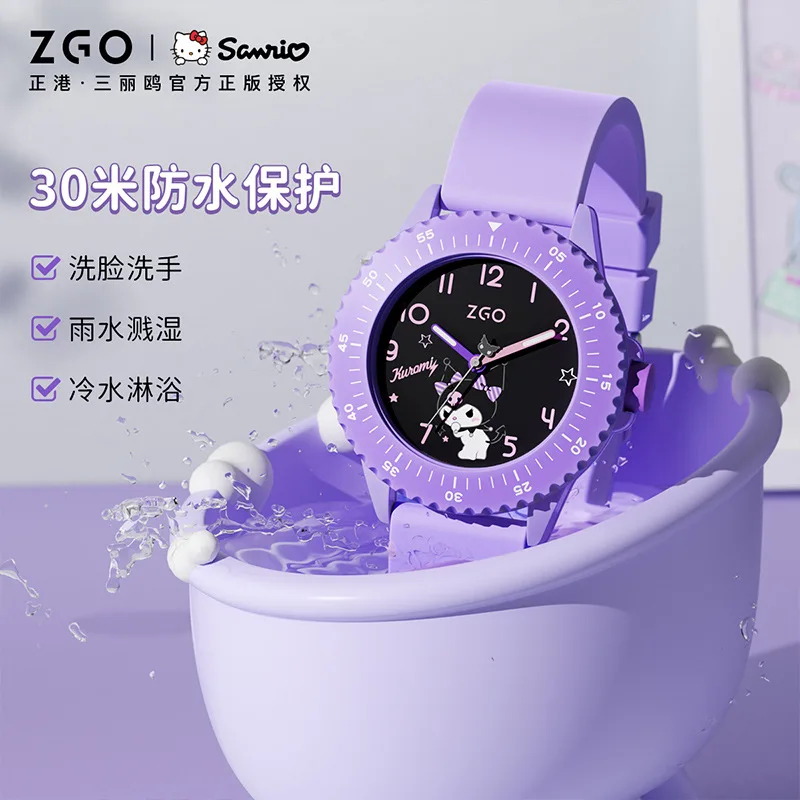 2024 Original Sanrio Electronic Watches Hello Kitty Kuromi Anime Joint Zgo Watch Waterproof Kids Watches Students Birthday Gifts