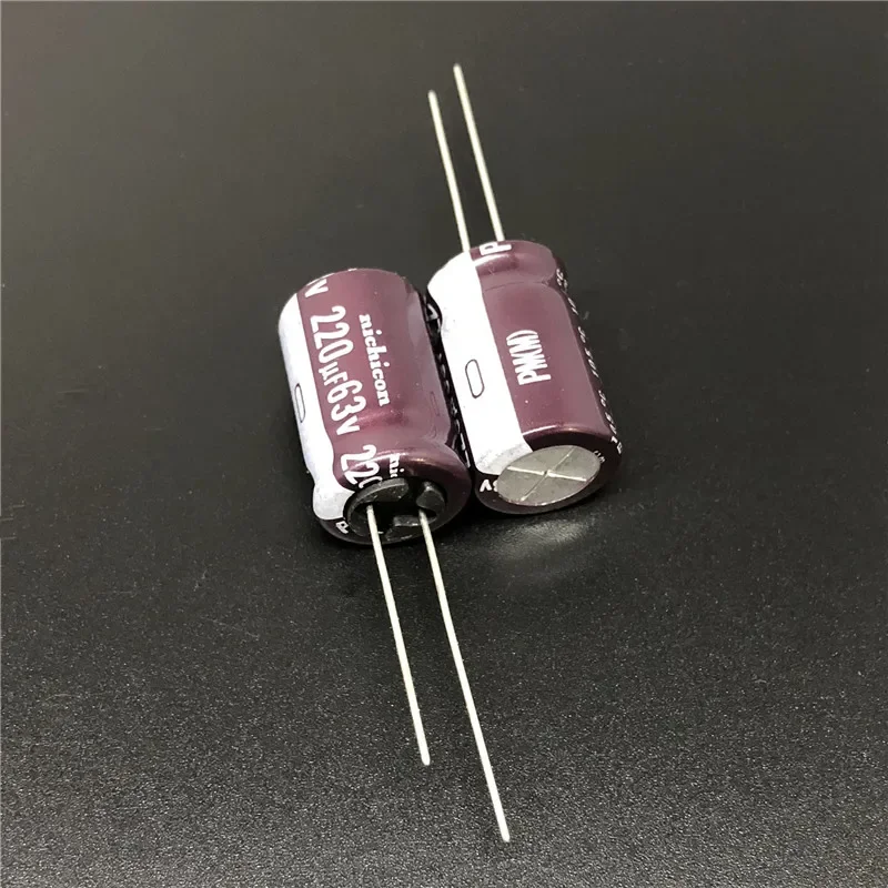 5pcs/50pcs 220uF 63V NICHICON PM Series 12.5x20mm 63V220uF Low Impedance Aluminum Electrolytic capacitor