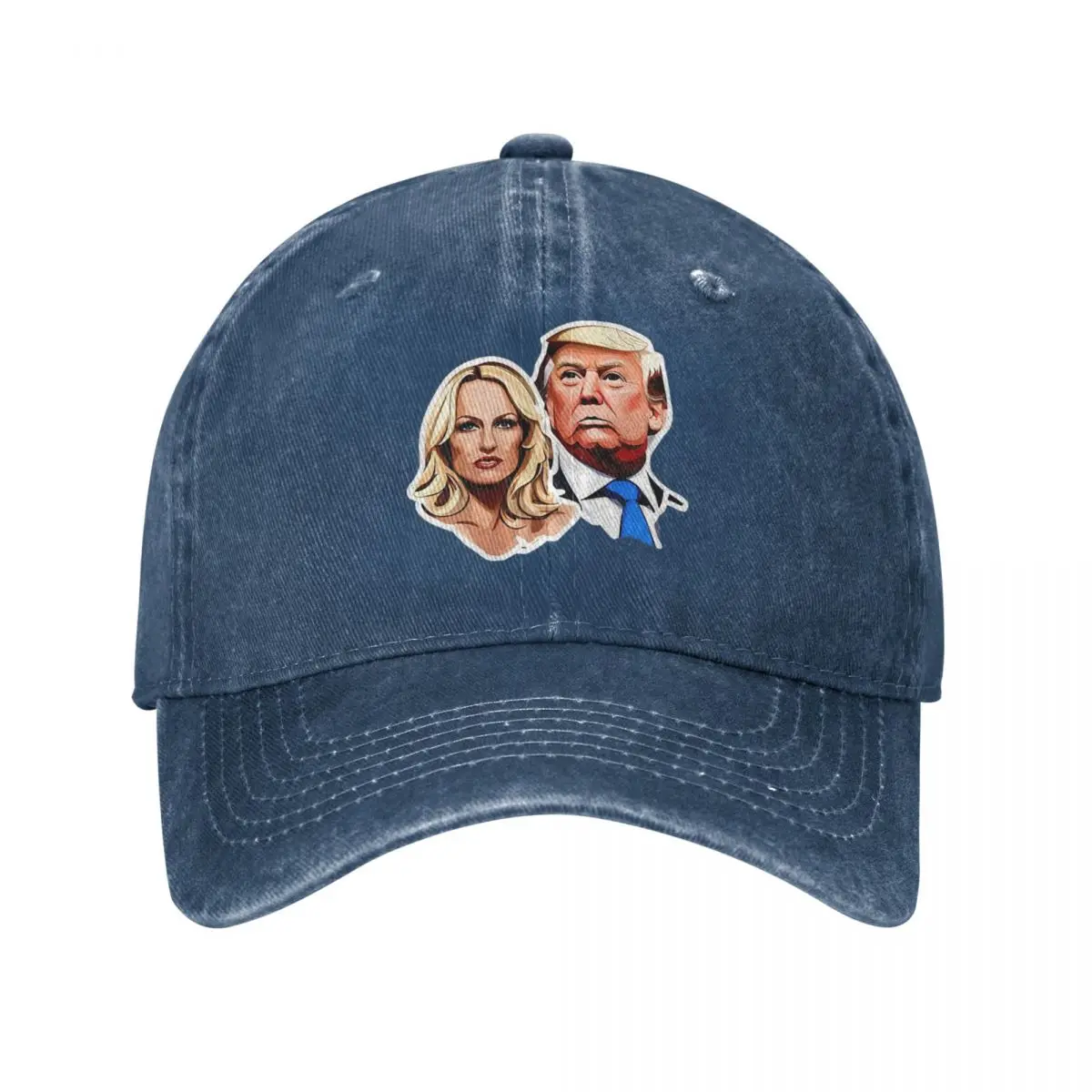 Stormy Daniels Trump Satire Men Baseball Caps Distressed Cotton Hats Cap Vintage Outdoor Running Golf Adjustable Fit Sun Cap