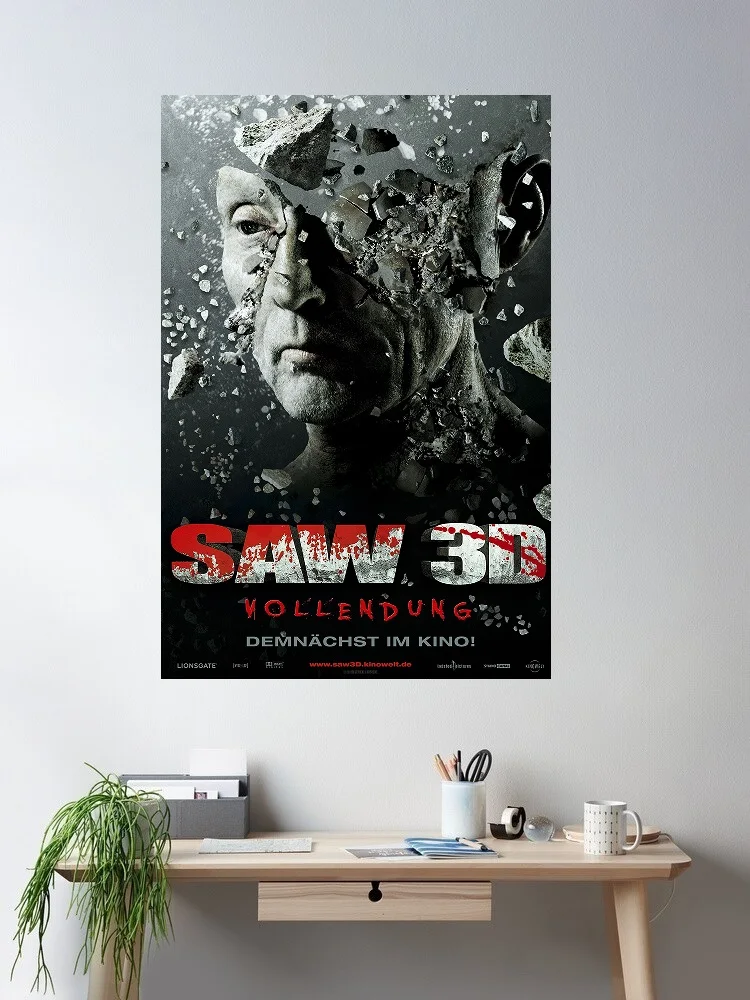 Saw 3D Movie, Art Print Silk Poster Home Wall Decor