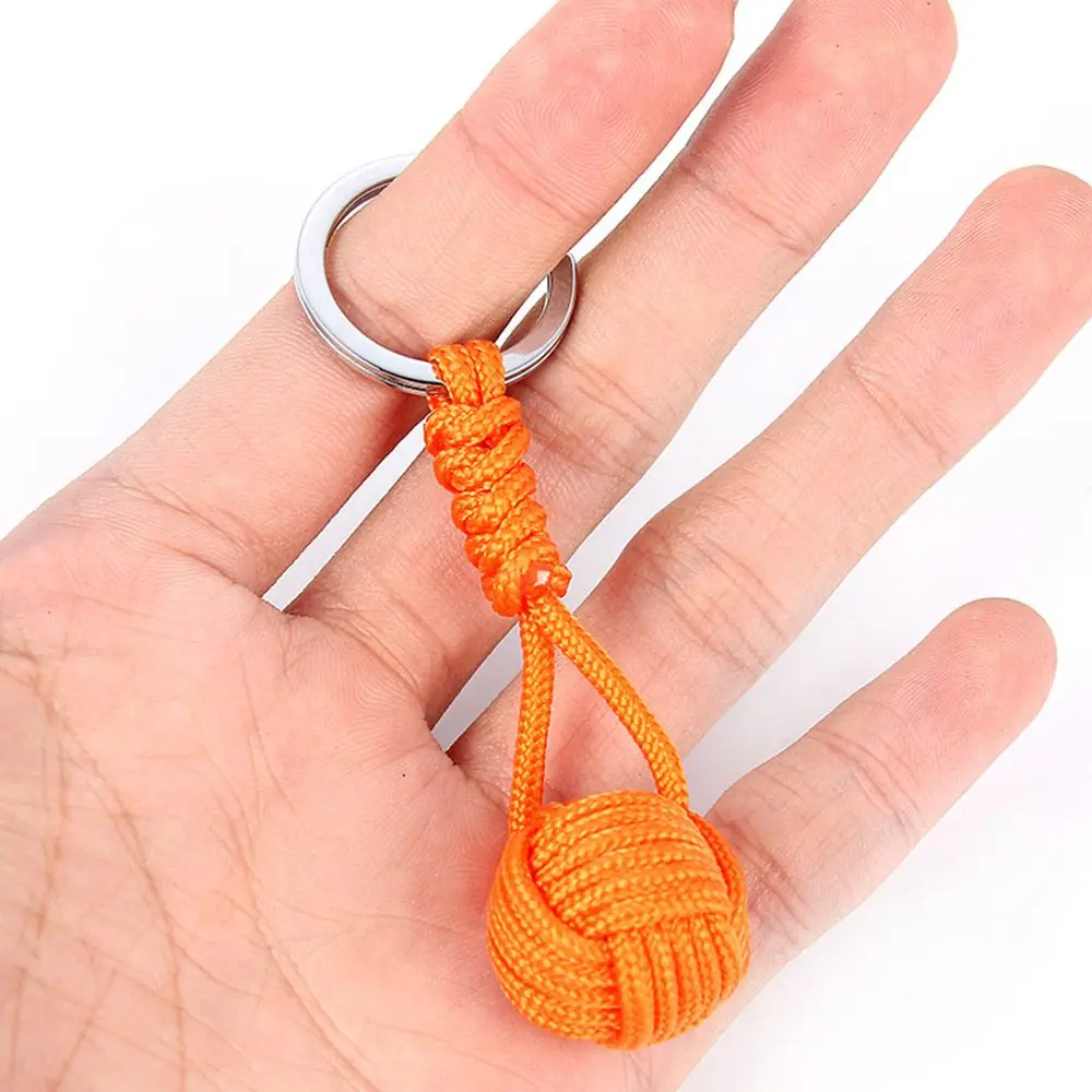 Woven Rope Keychains Bag Pendant Key Chain Holder Outdoor Survival Parachute Rope Cord Ball Pendant Car Keyring For Men Women