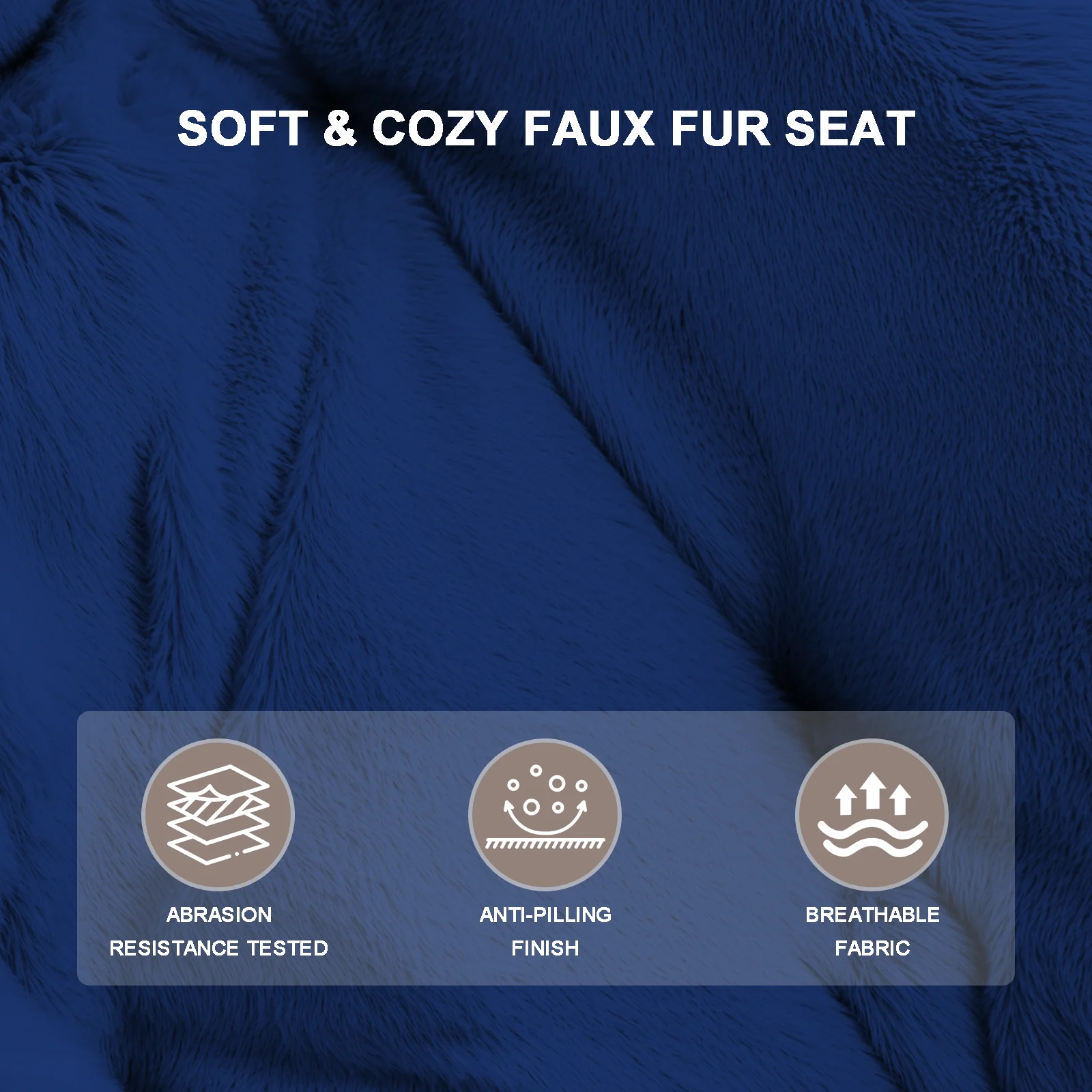 Grezone Round Foldable Saucer Chair, Moon Chair with Metal Frame for Bedroom