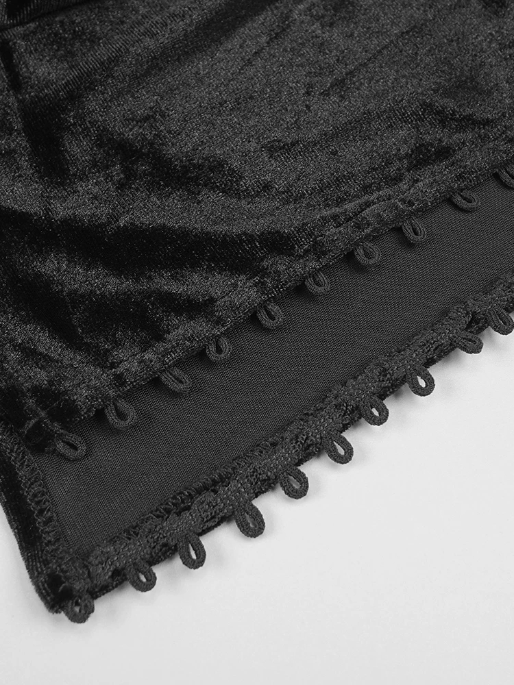 مثير كم واحد قطع الدانتيل المخملية الأسود ماكسي طويل Bodycon اللباس الدانتيل يصل عالية سبليت أنيقة حزب مساء ثوب