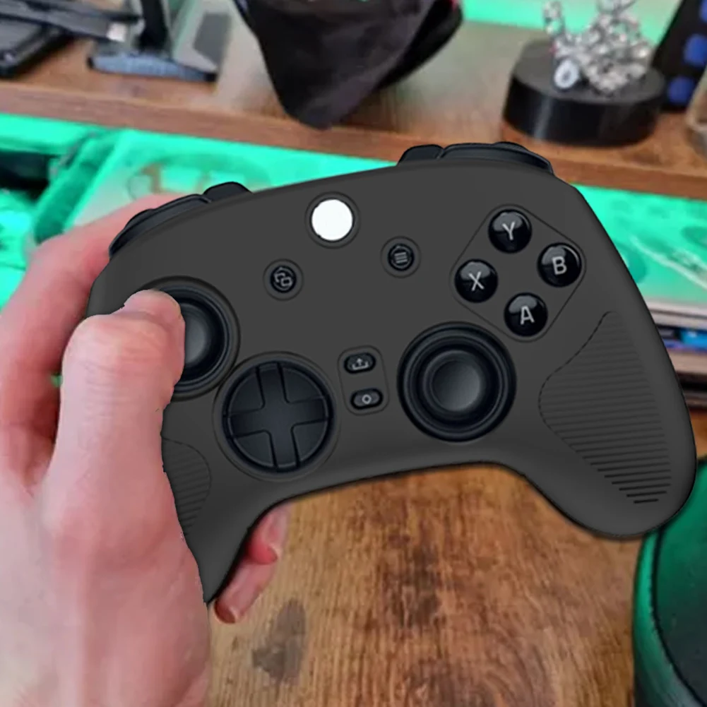 حافظة حماية من السيليكون لوحدة التحكم في الألعاب Razer Wolverine V3 Pro مضادة للخدش بلون سادة غطاء حماية كامل