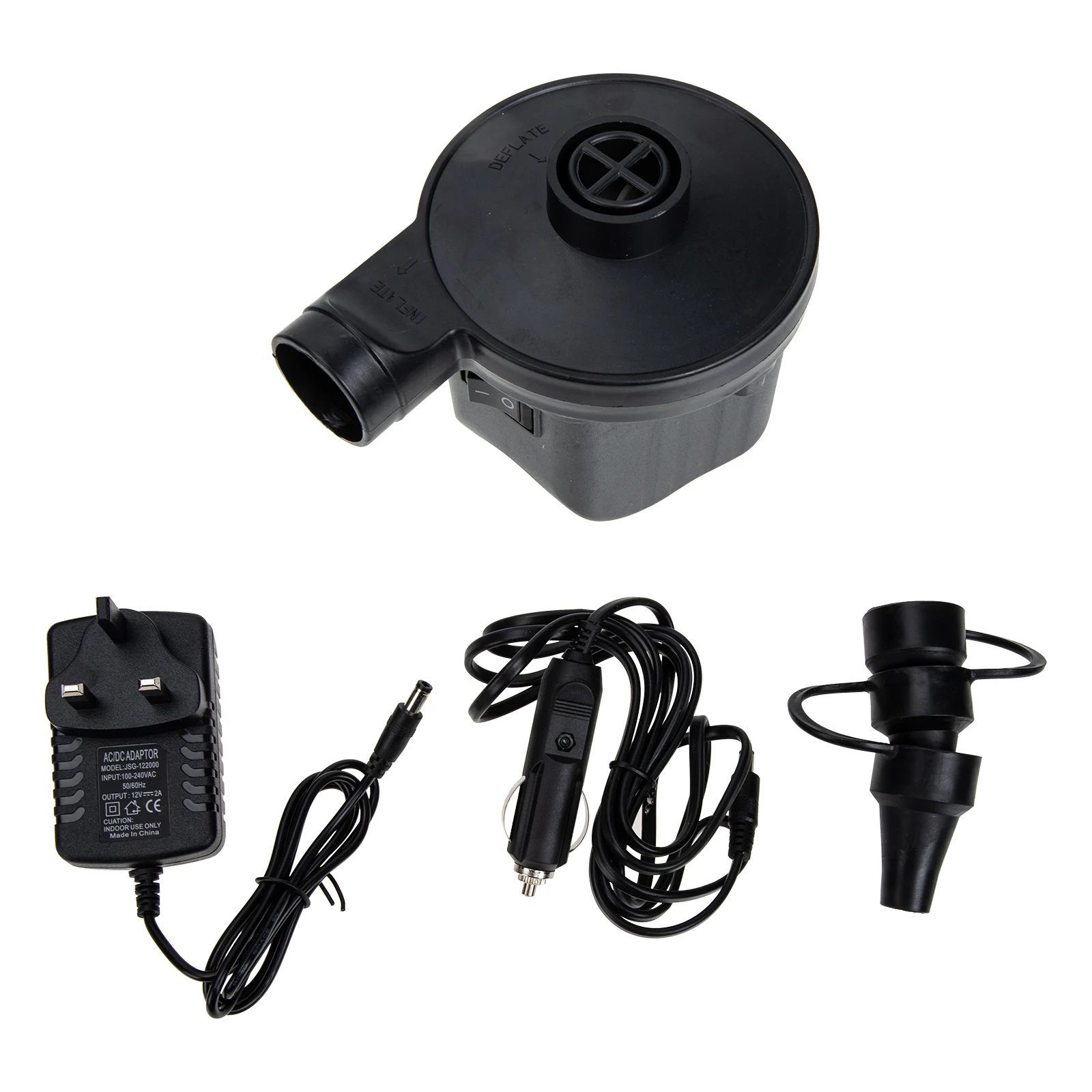 

1 Set Electric Air Pump Quick Inflatable Compact Abs Plastic Portable Inflator For Balloons Mattresses Pool Raft Floats Fast