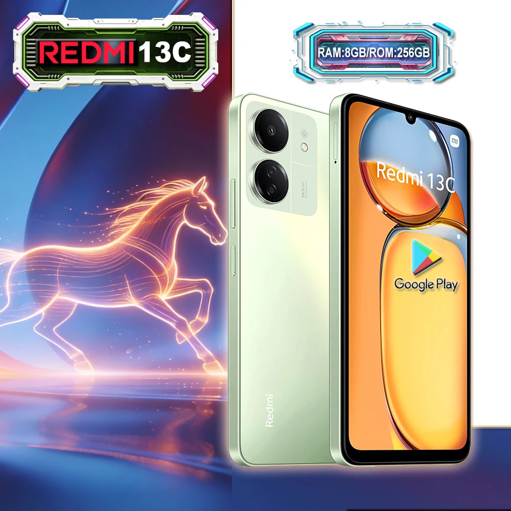 [EU/US/UK specifications] Xiaomi Redmi 13c 4G 6.74-inch Stylish and lightweight smartphone RAM: 8GB/ROM: 256GB