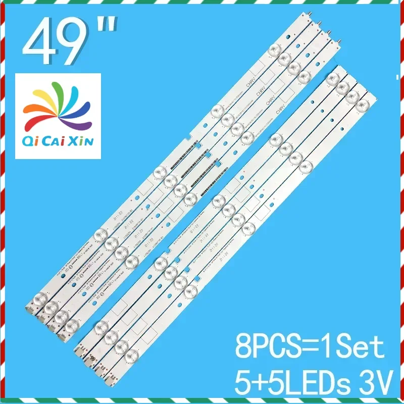 

8 pcs/set 940mm tv led backlight strip for Hisense 49 inch 10LED LED49K300U LED49EC520UA Hisense_49_HD490DU-E31_4X10 H49M3000