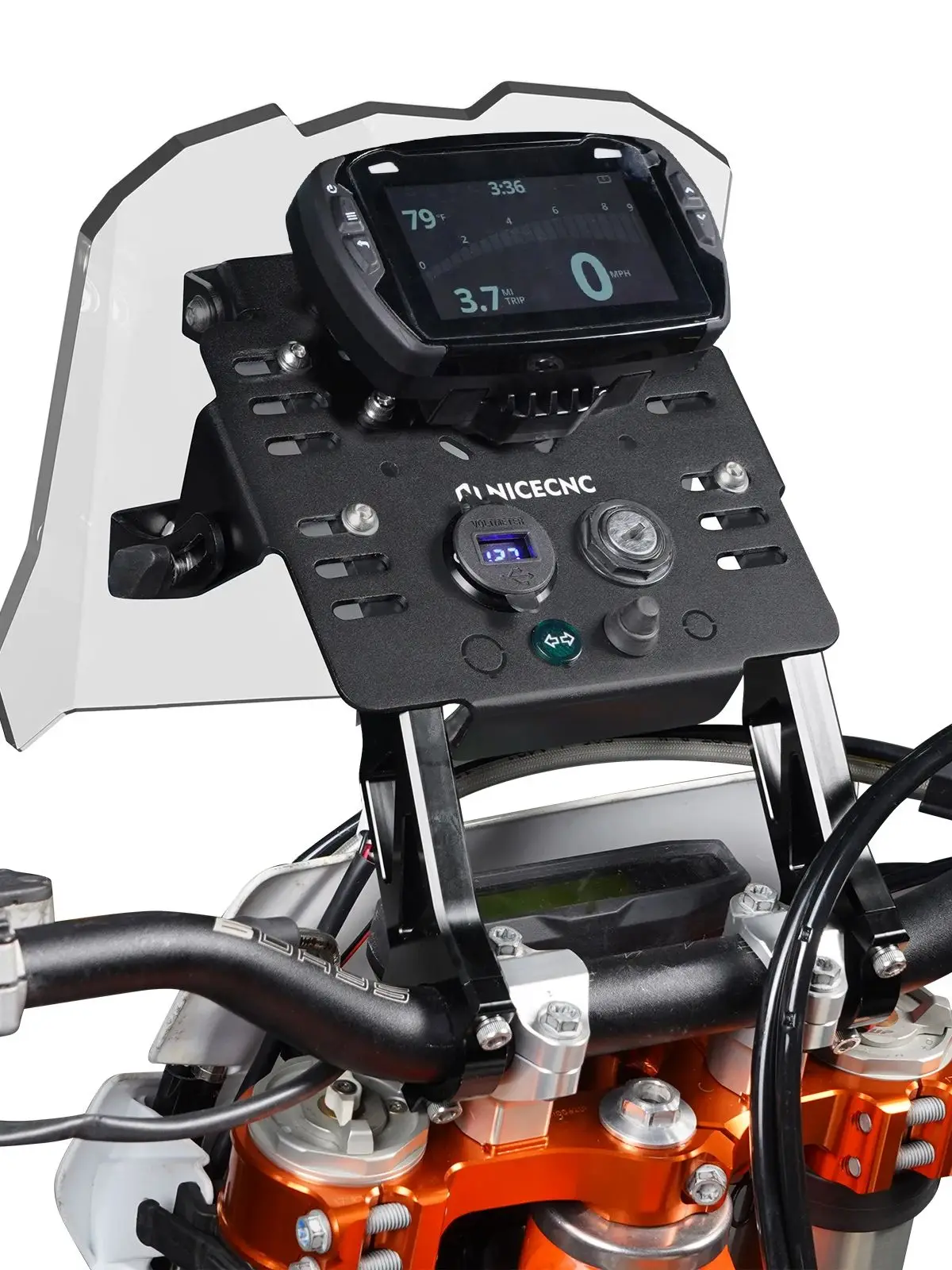 GPS Mount Bracket Mini Kuip Kit Voor KTM EXC 300 SXF450 Husqvarna TE300 GasGas EC300 Beta RR 300 Honda Yamaha Suzuki Sherco - afbeelding 2