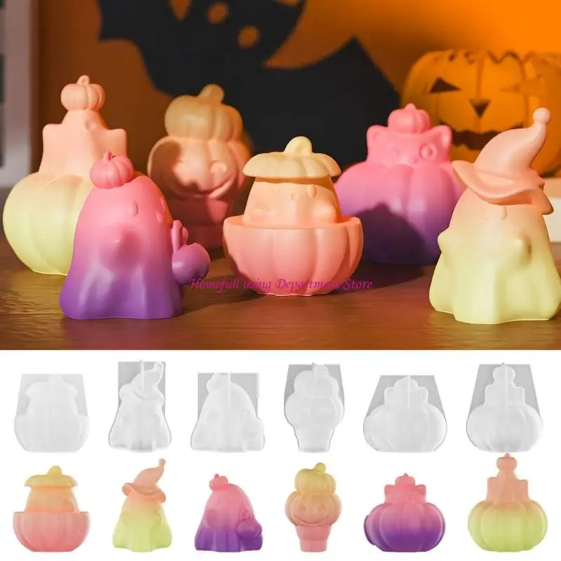 

Halloween Pumpkins Silicone Moulds Epoxy Resin Molds Plasters Molds Molds Festive Doll Ornament Molds
