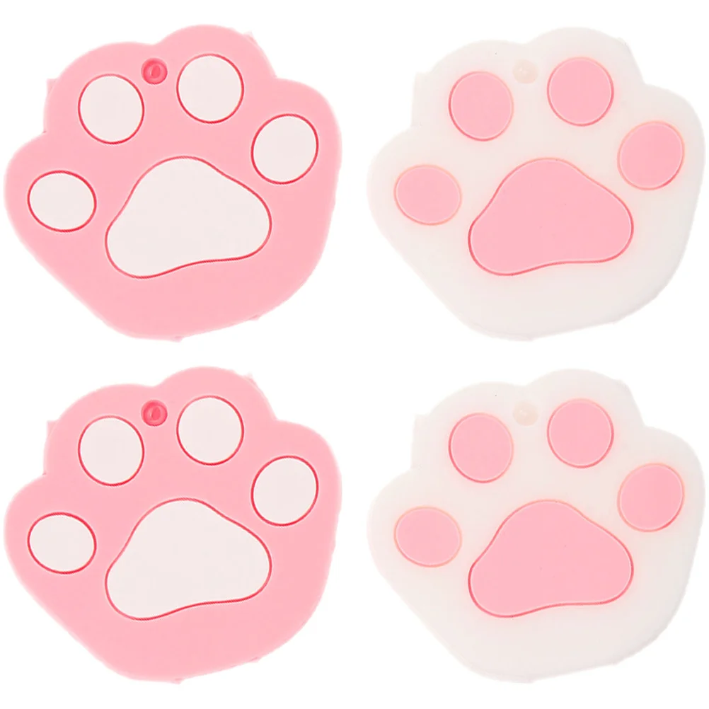 

10pcs Covers Plug Cute Cat Paw Design Durable Pvc Key Protectors For Home Office Building Keys Identification Sleeve Cartoon Key