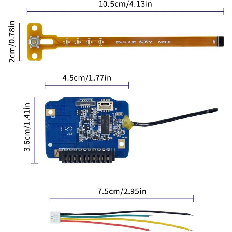 nouveau-design~-carte-de-protection-de-batterie-pour-fimi-x8se-2020-pour-drone-x8se-2022-remplacement-du-circuit-de-gestion-de-batterie-bms