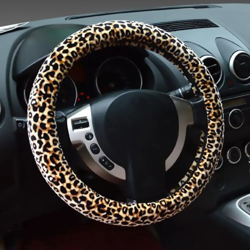 1Set Steering Wheel Grip Cover Soft Touch Long-Lasting Use Inner Layer Protection Great Car Accessory for Daily Driving