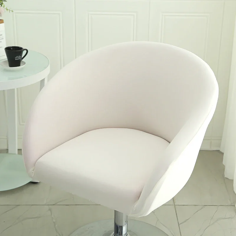 Semi-Circular Chair Cover Elastic Dining Chairs Slipcovers Accent Curved Chairs Dustproof Covers Armchair Seat Case Home Decor