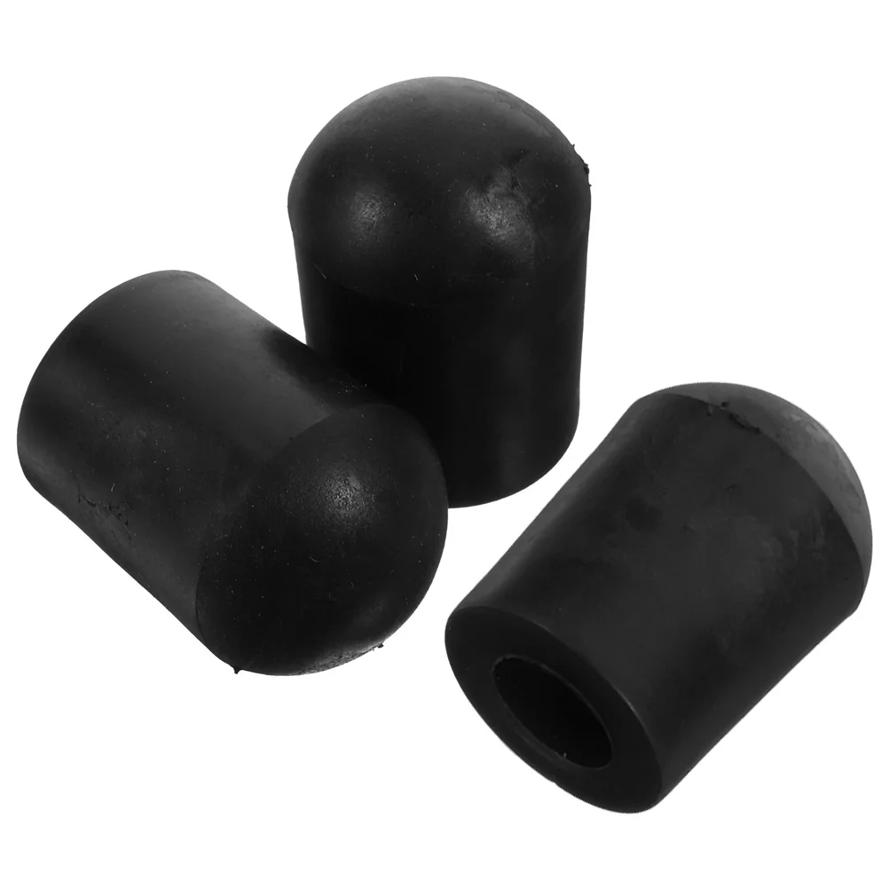 3 Pcs Cello Accessories Bass End Pin Protector Convenient Endpin Rubber Tip Stopper for Black Instrument Part