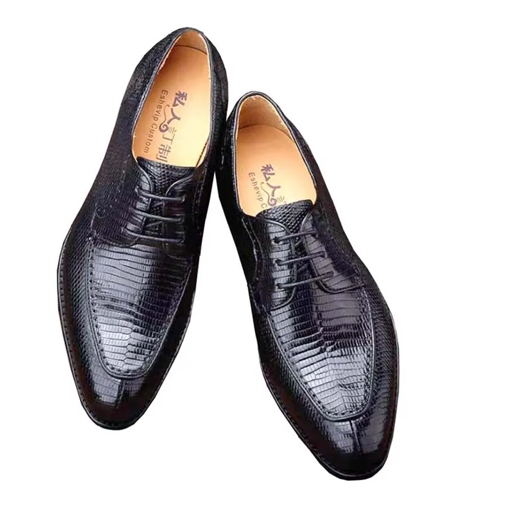 

ourui new business Men's shoes manual lizard skin male business leisure