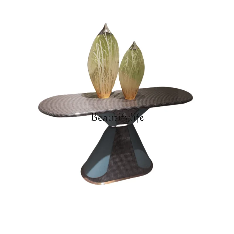 

Italian modern light luxury restaurant decoration table high sense abstract combination entrance cabinet