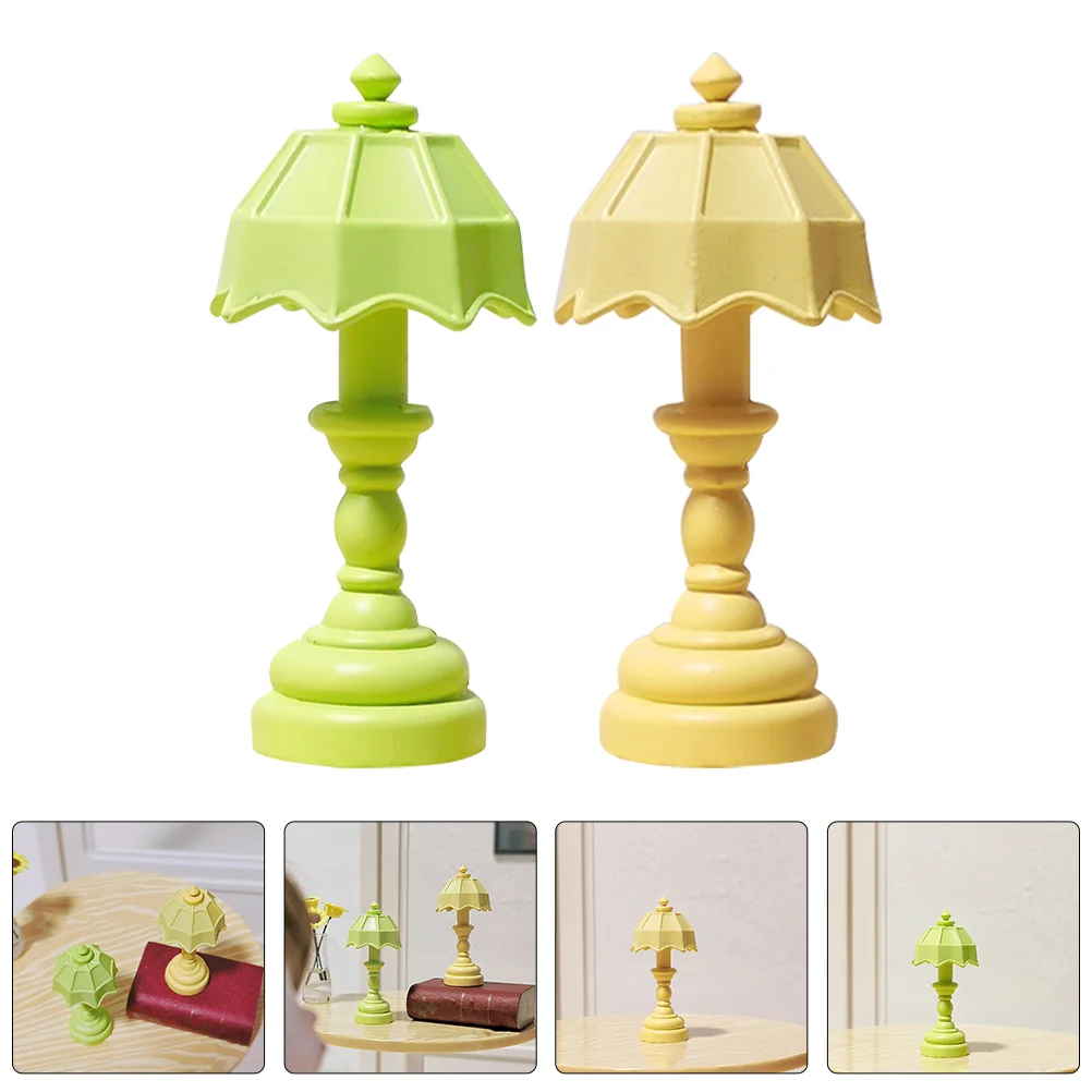 2-delig model huis miniatuur bedlampje desktop licht micro landschap tafel