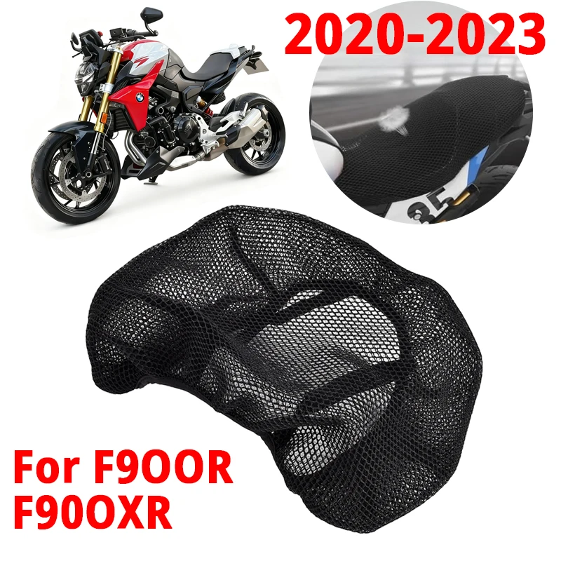 ل BMW F900R F900XR F900 R XR F 900 R 900 XR F 900R 900XR اكسسوارات شبكة غطاء وسادة مقعد العزل غطاء مقعد حامي #1