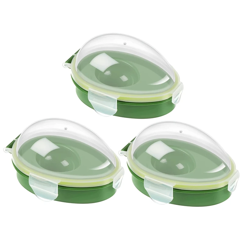 Avocado Keeper 3 Pieces Reusable Avocado Storage Container Individual Avocado Saver Avocado Pod Avocado Cover