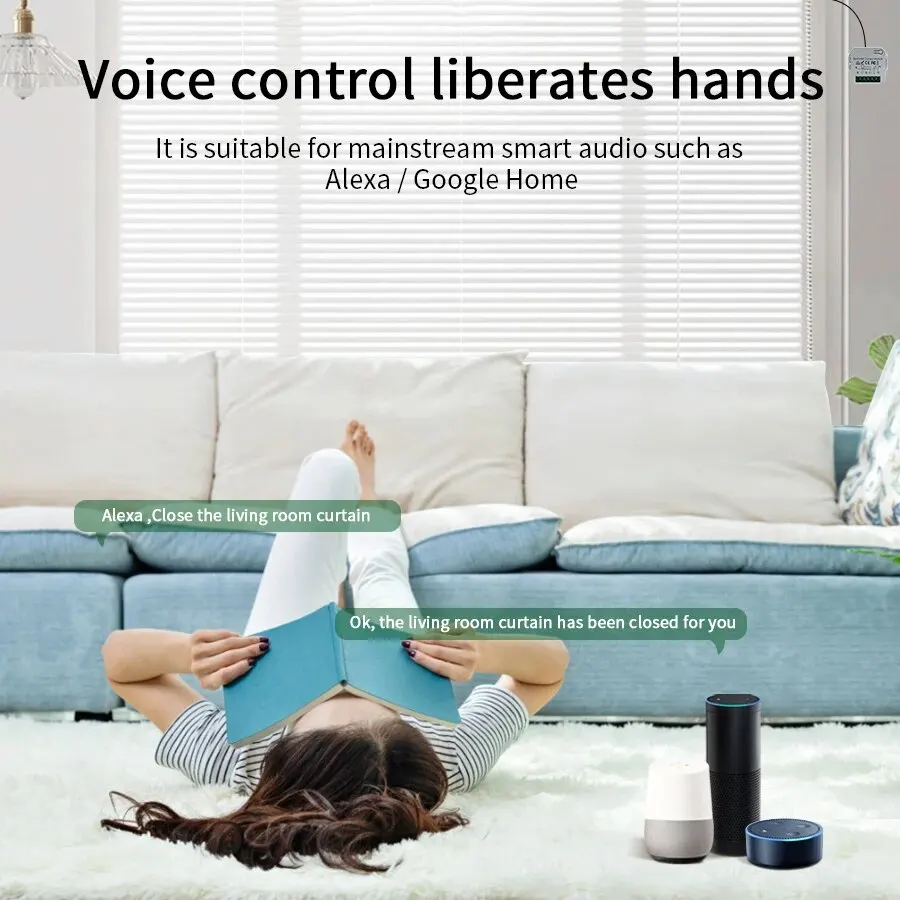 Tuya Wifi สมาร์ทผ้าม่านตัวควบคุมสวิทช์ตาบอด Rolling Shutter RF 433MHz Smart Life APP Remote Voice Control Alexa Google Home