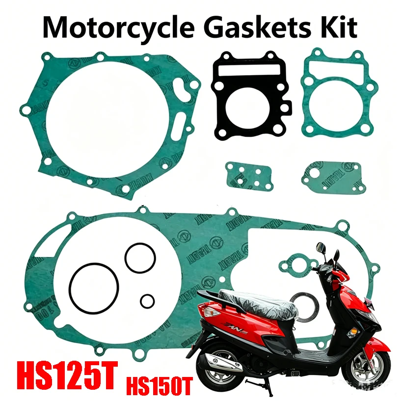 Motorcycle Gaskets Kit for Suzuki Haojue Qingqi for AN125 HS125T AN150 QS125 QS150 HS150T of Scooter Water-Cooling Engine Gasket